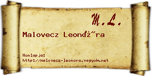 Malovecz Leonóra névjegykártya